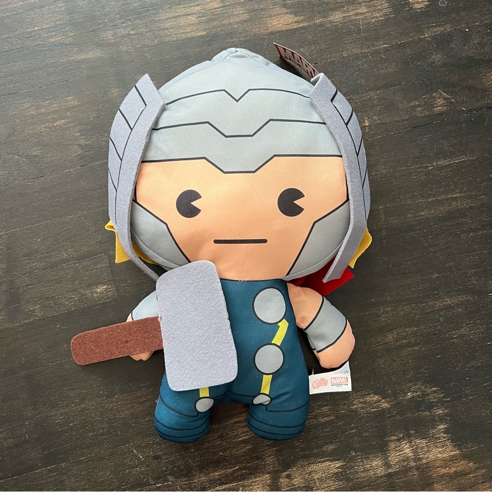 Marvel Avengers Plush Baby Thor Hammer Superhero Stuffed Figure 11” New